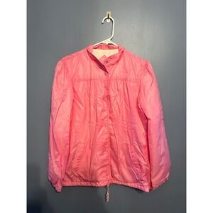 Vintage Windy Weather Women's Bubble Gum Pink Lined Windbreaker Size Medium